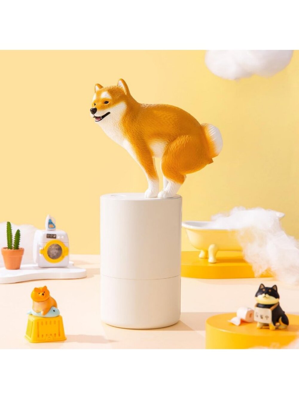 Cute Animal Foam Soap Dispenser - Fun Shiba Inu Design, Automatic & Touchless